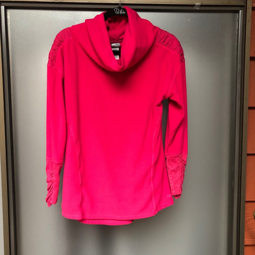 Champion, size medium pink cowl neck fleece.
